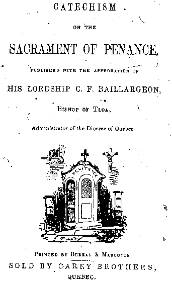 Page titre de Catechism on the sacrement of penance