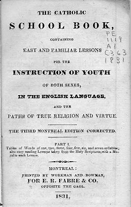 Page titre de The Catholic school book