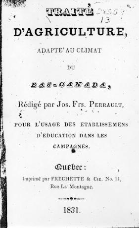 Page titre de Trait d'agriculture