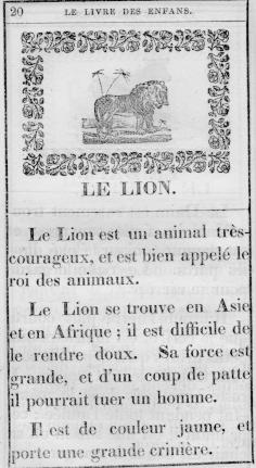 Page titre du Livre des enfans [sic]