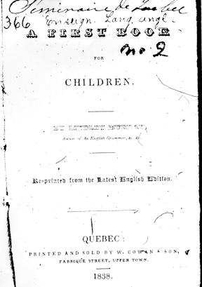 Page titre de  A first book for children