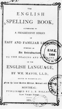 Page titre de The english spelling book