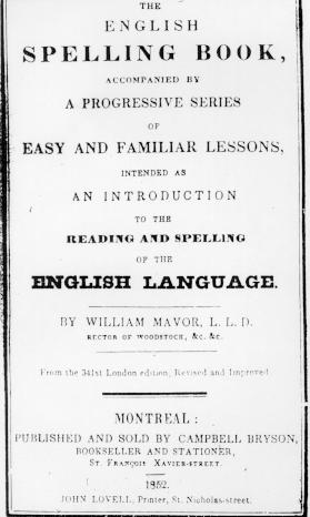 Page titre de The english spelling book