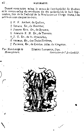 Page titre de Le grand catchisme de Qubec  l'usage de toute la province ecclsiastique de Qubec