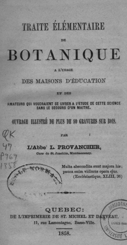 Trait lmentaire de botanique