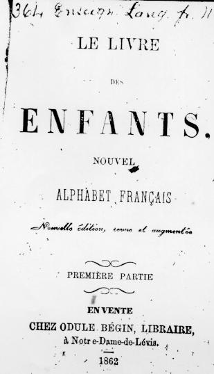 Page titre du Le livre des enfants