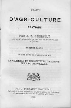 Page titre de Trait d'agriculture
