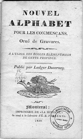 Page titre du Nouvel alphabet