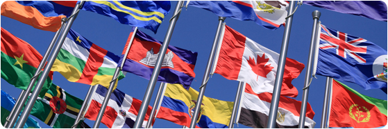 drapeaux de divers pays