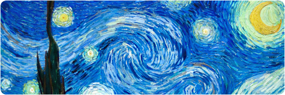 peinture Van Gogh - Ciel étoilé