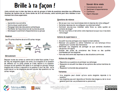 Brille à ta façon